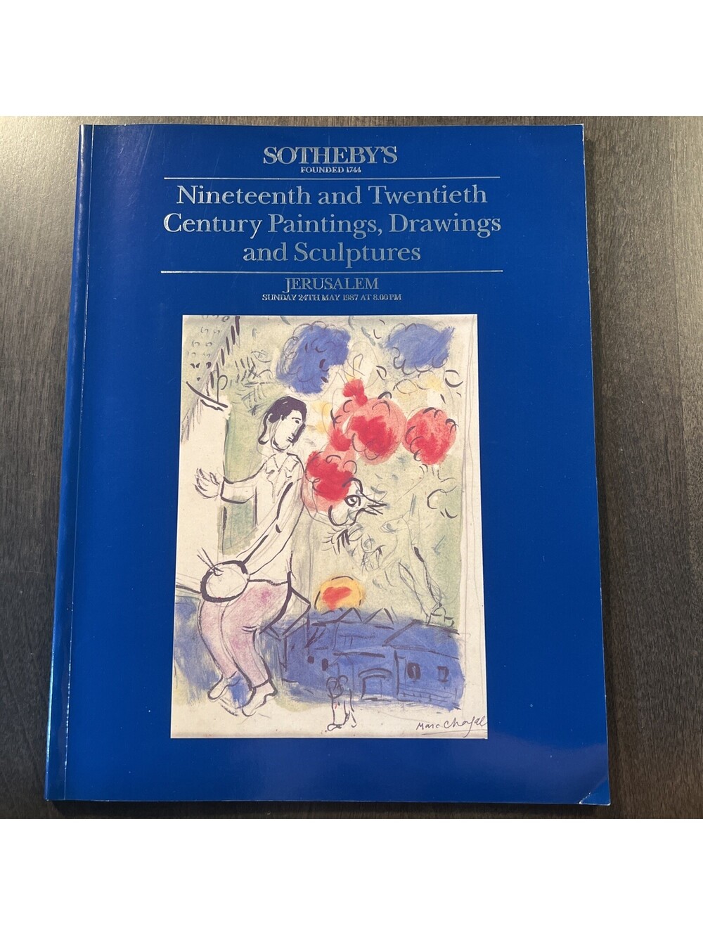 19th 20th Century Art SOTHEBY'S 1987 Jerusalem Mane-Katz Pascin Chagall Hayden
